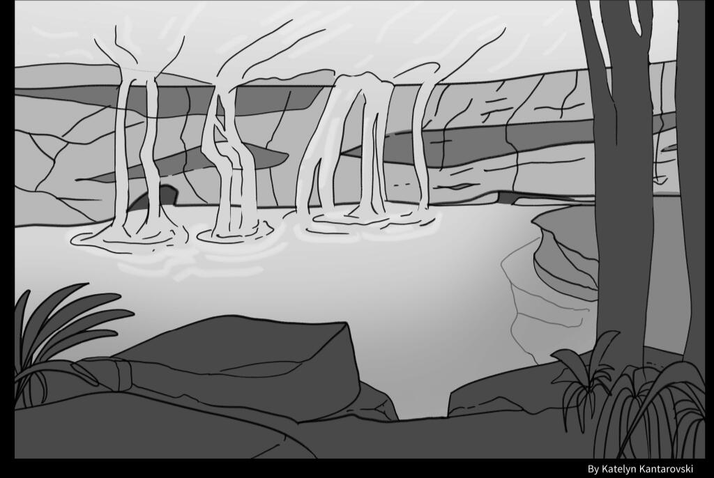 Summer of us - lake background layout